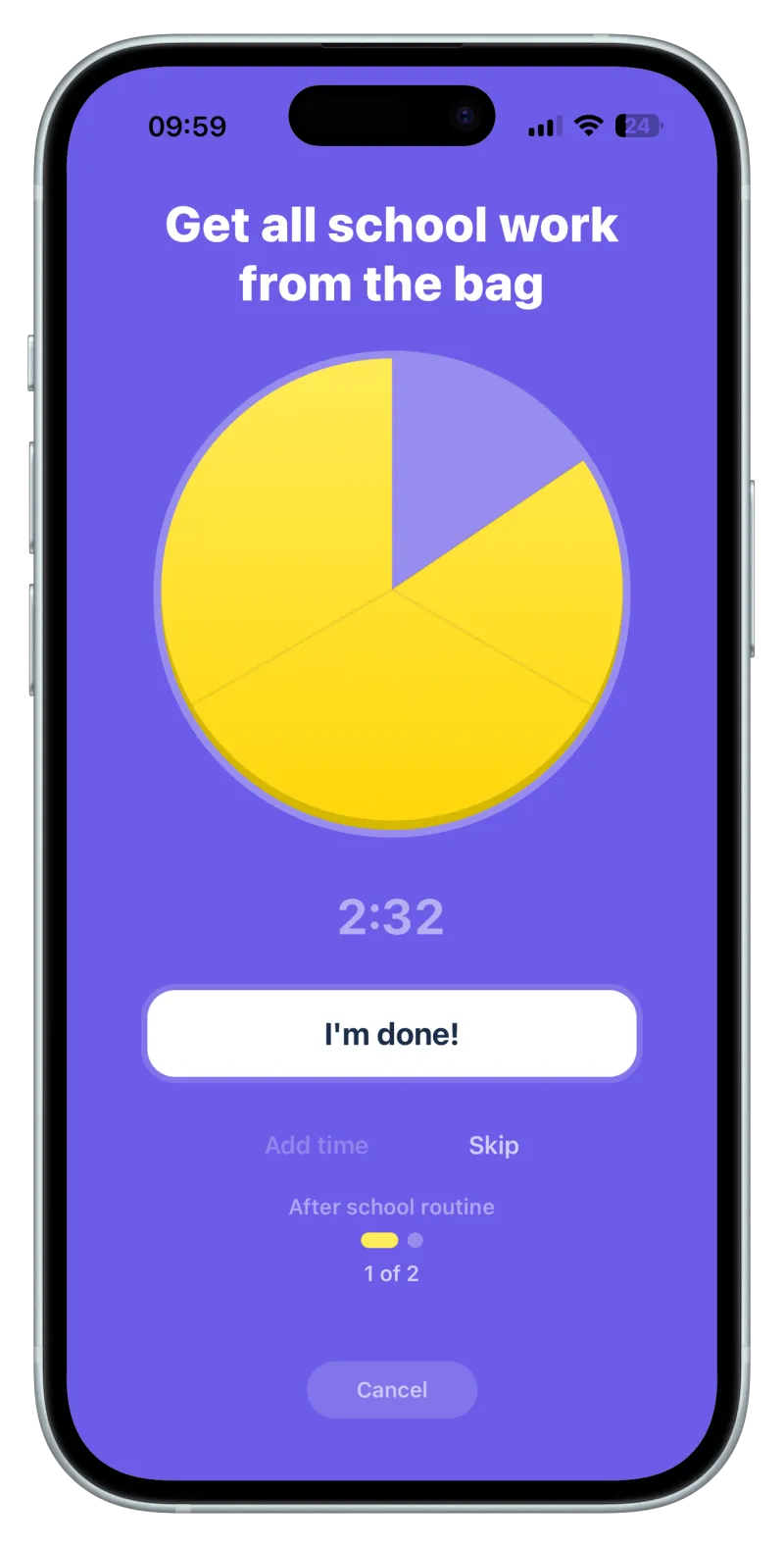 Visual countdown timer