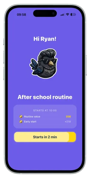 One task at a time — after school routine